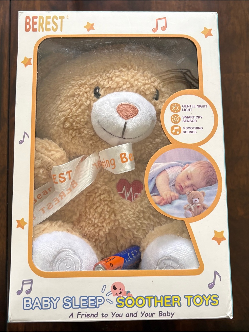 Berest Baby Sleep Soother Plush Bear Toy - Brown